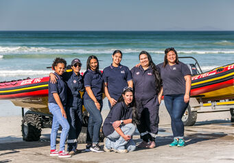 PHOTO 2 NSRI women volunteers from Station 16 Strandfontein in Cape Town Photo credit Simon Mc Donnell